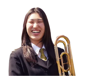吹奏楽部で活躍するＯさん