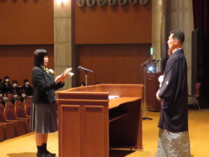 校長の目（高等学校卒業式②）